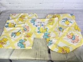 VTG Rosebud Baby Bedding Gift Set Receiving Blanket Fitted Sheet Pillow Case - £95.83 GBP