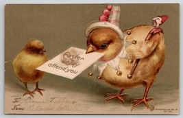 Easter Greetings Most Adorable Dressed Chick Jester 1907 Postcard L30 - $7.95