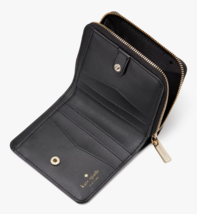 NWB Kate Spade Staci Small ZipAround Wallet Black Leather KG035 $139 Gift Bag FS - £51.24 GBP