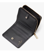 NWB Kate Spade Staci Small ZipAround Wallet Black Leather KG035 $139 Gif... - £50.61 GBP