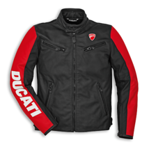 MEN&#39;S DUCATI Racing Motorbike Leather Jacket In Pure CowHide Ce Approved  - £141.42 GBP