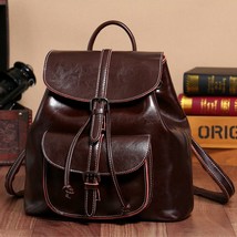 Brand New Real Leather Women Backpacks Vintage Shiny Cowhide School Daypacks For - £61.59 GBP