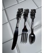 Oneida Community Cubby Teddy Bear Child Baby Toddler Spoon Fork  Knife S... - $27.34 CAD