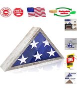 Handcrafted Wooden Flag Case for 3&#39; x 5&#39; Flags with Tempered Glass - Vin... - $1,511.48 MXN
