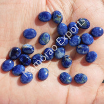 10x12 mm Oval Natural Sodalite Cabochon Loose Gemstone Lot - $8.91+