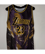 Purple and Gold Graphic Basketball Jersey - $216.47 MXN