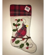 Cardinal December Home Christmas Stocking Approx 12&quot;-BRAND NEW-SHIP SAME... - €21,51 EUR