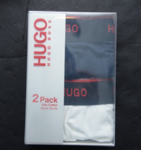 Hugo Boss Men&#39;s 2-Pack Black Flex Stretch Cotton Underwear Trunk Boxer S... - £39.48 GBP