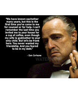 DON CORLEONE GODFATHER QUOTE BECOME MY ENEMIES PUBLICITY PHOTO ALL SIZES - $4.90+