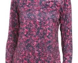 NWT Ladies GREG NORMAN Hot Pink &amp; Navy Blue Long Sleeve Mock Golf Shirt ... - £31.89 GBP