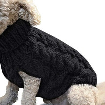 Soild Color Winter Dog Warm Sweaters Pet Supplies Dog Sweaters Twist Knit Sweate - £4.97 GBP+