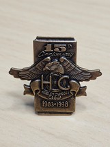 Harley Davidson 15th Anniversary Bike Rally Hat Vest Jacket Pin Pinback! - $8.79