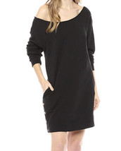 Nwt Hudson Women&#39;s French Terry Dress Black Size M - £18.50 GBP