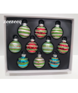 QueenWest Christmas MINI Multi Color Glass Glitter Ornaments Decor 1.5 B... - £15.78 GBP