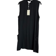 Step Up Womens Black Mock Turtleneck Sleeveless Dress Size 2XL Pockets - $23.09