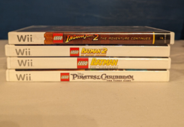 Lot of Lego Nintendo Wii Games~Indiana Jones 2~Batman 1, 2~ Pirates of Caribbean - £19.63 GBP