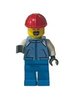 Lego Mini Figure vtg minifigure building block classic construction worker hat - £11.82 GBP