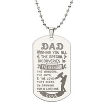 Wishing You All Engraved Dog Tag Necklace Stainless Steel or 18k Gold w 24&quot; Cha - £37.62 GBP+