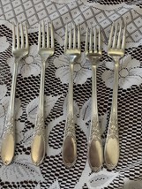 Lot Of 6 Forks 7.5”  WM Rogers IS Silverplate 1934 Burgundy Champagne Pattern - $13.09