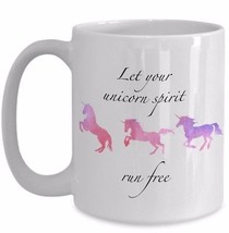 Unicorn Mug Gift Let Your Unicorn Spirit Run Free Daughter Granddaughter Niece - £14.40 GBP