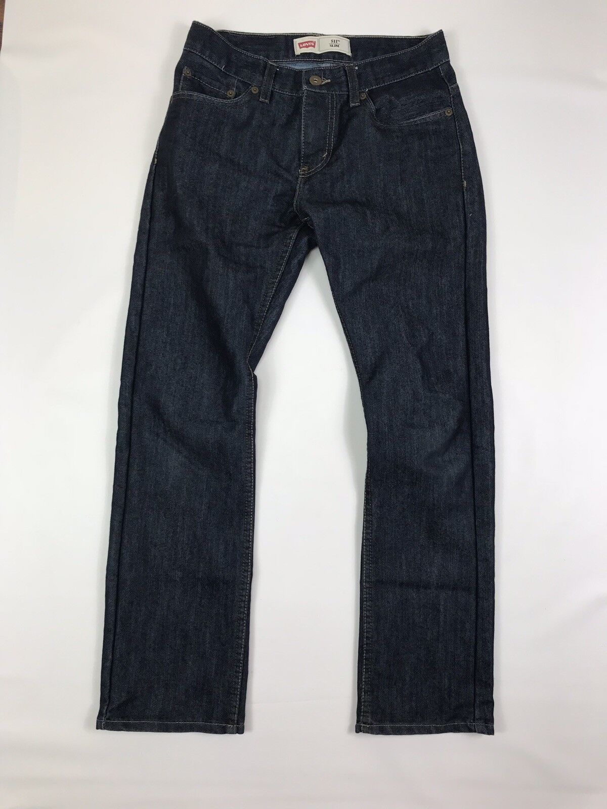 Primary image for Levi's 511 Slim Boys 14 reg 27 27 Dark Wash Denim Jeans Pants 27x27 EUC