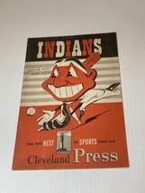 1950 Cleveland Indians vs. Philadelphia A&#39;s vintage Baseball scorebook - $62.99