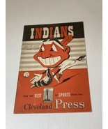 1950 Cleveland Indians vs. Philadelphia A&#39;s vintage Baseball scorebook - £49.56 GBP