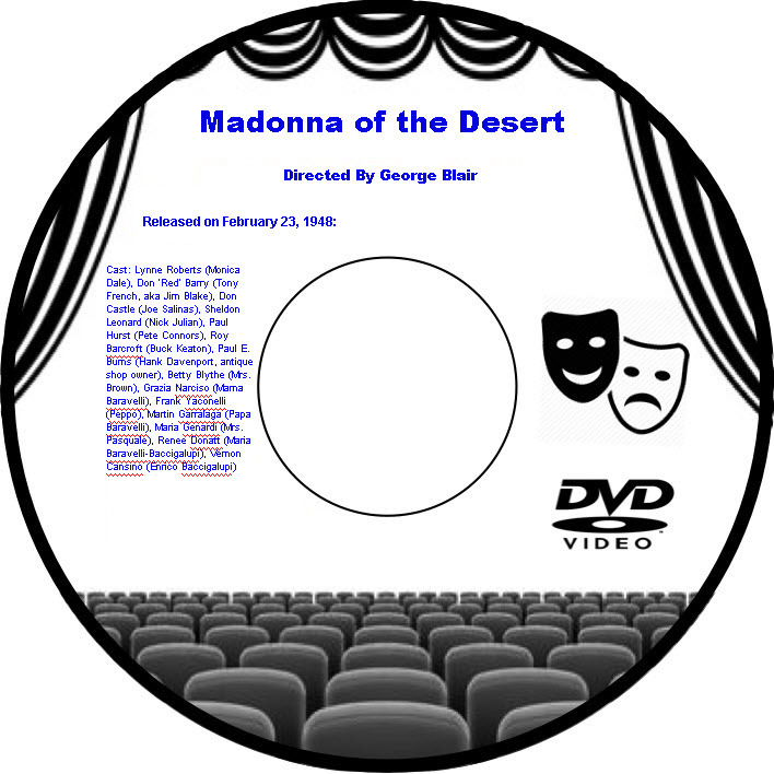 Madonna of the Desert 1948 DVD Movie Action Film Lynne Roberts Don 'Red' Barry D