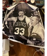 vintage larry bird canvas poster 24x36 - $187.00