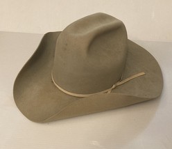 Resistol Felt Self Conforming Cowboy Western Hat Sz 6 7/8. Light gray XXXX 4X - £51.43 GBP
