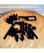 Lot of 25 Black Lego Pieces Assorted - £11.90 GBP
