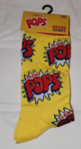 Corn Pops Cereal Men&#39;s Novelty Crew Socks 1 Pair Yellow Shoe Size 6-12 - $11.64