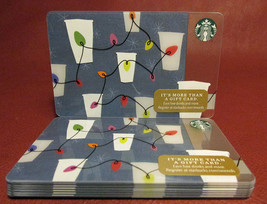 Starbucks, 2017 Christmas Light Cups Gift Card New Unused - $4.08