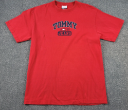 Tommy Hilfiger Jeans 1985 Mens Medium Shirt Faded Red Vintage 90s Casual... - £12.53 GBP