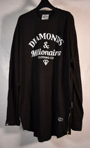 Diamonds and Millionaires Mens Crewneck Shirt T-Shirt LS Top Black 2XL - $58.41