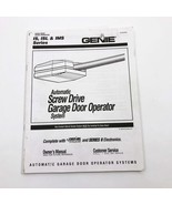 Genie Automatic Screw Drive Installation Owner&#39;s Manual IS, ISL, IMS Series - $192.82 MXN