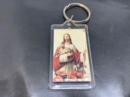 Vintage Keyring Jesus Christ Holding A Lamb Keychain Ancien Porte-Clés Agneau - £5.90 GBP