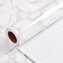 White Gray Contact Paper Marble Wallpaper Peel and Stick Countertops Bac... - $10.67