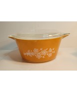 Pyrex 474-B Butterfly Gold Casserole Dish with Lid 1.5 Quart - $48.02 CAD