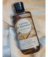 Coffee &amp; Whiskey Men&#39;s 3 In 1 Hair Face Body Wash Shower Gel Bath &amp; Body... - $31.12 CAD