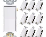 4 Way Decorative Light Switch 15Amp 120/277 Volt Ac Decora 10 Pack Gloss... - £26.18 GBP