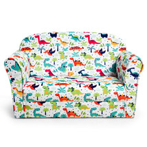 Double Kids Dinosaur Sofa Children Armrest Couch Upholstered Chair Furni... - $161.98