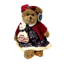 Bearington Collection Betsy &amp; Ross Bear 13&quot; w/ Tag #1078 Patriotic Stars Stripes - £13.12 GBP