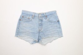 Levis 501 Womens Size 27 Distressed Cut Off Button Fly Denim Jean Shorts... - $39.55