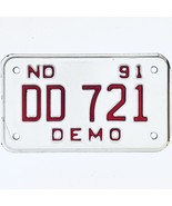 1991 United States North Dakota Demo Special License Plate DD 721 - $20.35 CAD