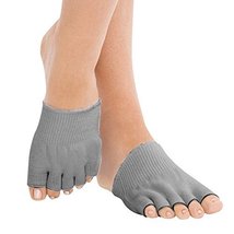 1PrGreyToeGelSx - AAATS Gel Lined Toes Alignment Socks Moisturize Soften Therape - £11.98 GBP