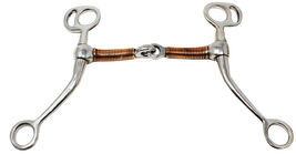 Horse Stainless Steel 5" Copper Wire Wrapped Mouth Tom Thumb Snaffle Bit... - $21.77