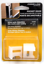 Prime-Line N 7015 Pocket Door Bottom Guides, 1-1/8&quot; Plastic White 2 Pack - $7.00