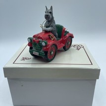 Danbury Mint Christmas ornament Schnauzer dog 2012 In Car W/Original Box - £19.78 GBP