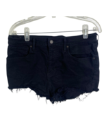 Levi&#39;s Cut Offs Black Denim Shorts Size 31 724 High Rise Straight Crop W... - $40.52 CAD